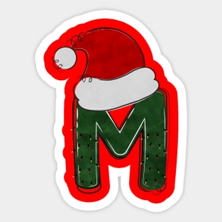 Letter M - Christmas Letter Sticker